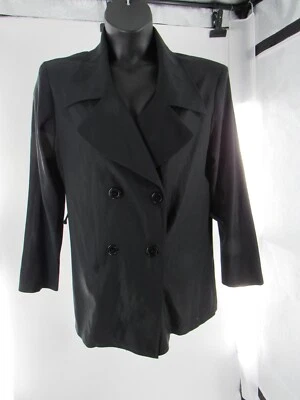 Women's Rouge Black Solid Double Breast Blazer Size Medium EUC - Image 1 of 4