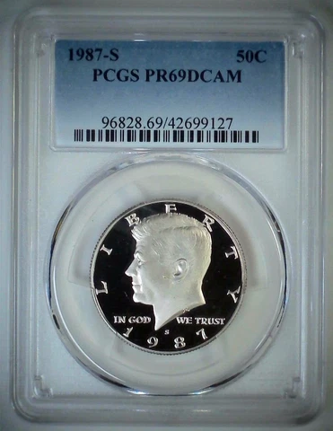 1987-S 50C Kennedy Half Dollar PCGS PR69DCAM CLAD 23rtu0304 Cover