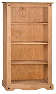 Corona Bookcase Medium 3 Shelf Display Mexican Solid Pine by Mercers Furniture® - Image 1 of 4