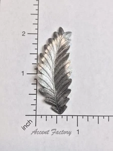 33344 Victorian Fern Leaf Jewelry Finding Matte Silver Oxidized  - Picture 1 of 3