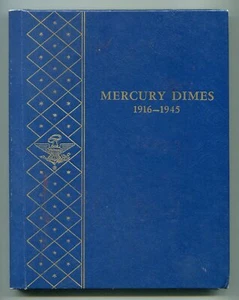 ÁLBUM CLÁSICO WHITMAN MERCURY DIME 1916-1945 9413 USADO, PERO EN BUEN ESTADO - Imagen 1 de 5