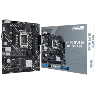 Asus Prime H610M-K D4 Scheda Madre PC mATX Socket Intel LGA1700 DDR4 M.2 PCI 4.0 - Immagine 1 di 4