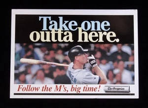 1990s-2000s JAY BUHNER Seattle Mariners Oregonian Newspaper *VENDING BOX SIGN* - Picture 1 of 1