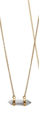 Park Lane "SUNSTONE" Necklace - Genuine White Turquoise - Orig $71 - Pretty! - Изображение 1 из 2