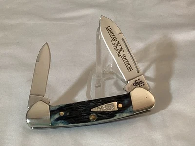 Cuchillo Butterbean Case 2002 Blue Bone edición limitada escudo punta de flecha, sin usar, Foto 1 de 4