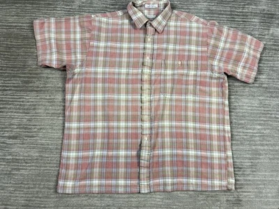 Vintage Damon Shirt Mens XL Pink Plaid Button Up 100% Cotton Pockets - Image 1 of 4