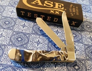 CASE XX New 53811 Pacific Tides Kirinite Handle 2 Bld Mini Trapper Knife/Knives - Picture 1 of 1