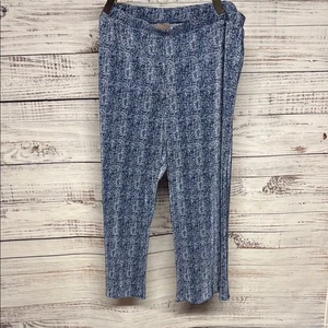 Chico's Blue Patterned Pants Size 3, XL Pull-on - Picture 1 of 4