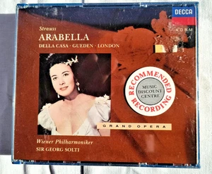 RICHARD STRAUSS "ARABELLA" DECCA 1992 2x CD BLUE CASE SOLTI VIENNA PHILHARMONIC - Picture 1 of 4