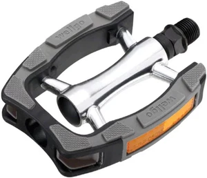 Par de pedales urbanos PD-1606 Wellgo C098 9/16" negro y gris - Imagen 1 de 4