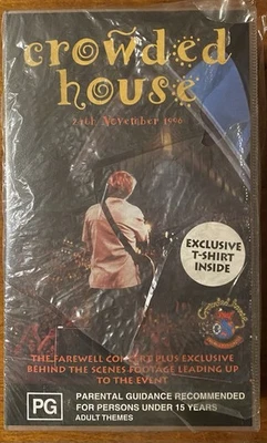 CROWDED HOUSE 24th November 1996 AUSTRALIA Limited VIDEO + T-SHIRT Pack FINN - Image 1 of 4