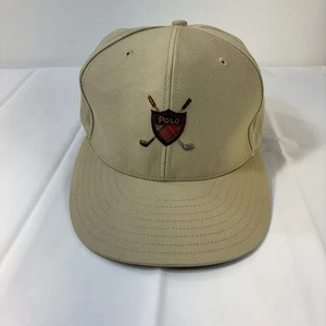 Polo Golf Ralph Lauren Baseballmütze hellbraun Golf Schild Wappen. GR -XL. MARK - Bild 1 von 9