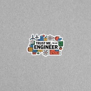 Calcomanía adhesiva profesional divertida Trust Me, I'm an Engineer #6493 - Imagen 1 de 1