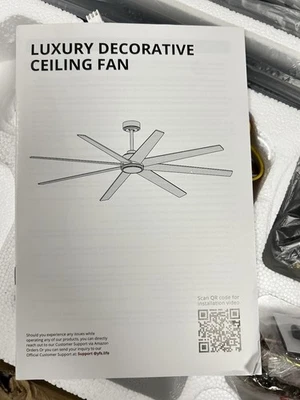 72" Luxury Decorative Ceiling Fan- Black - Image 1 of 4