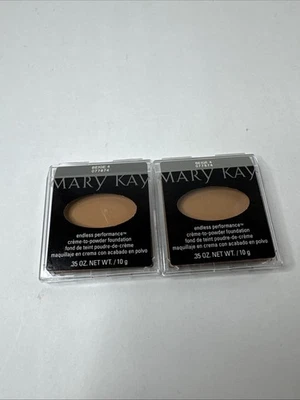 MARY KAY Beige 4 077874 ENDLESS PERFORMANCE CREME TO POWDER FOUNDATION Lot Of 2 - Image 1 of 4