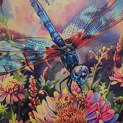 Wooden Dragonfly Over Wild Blooms 1000 Piece Jigsaw Puzzle NEW - Image 1 of 4
