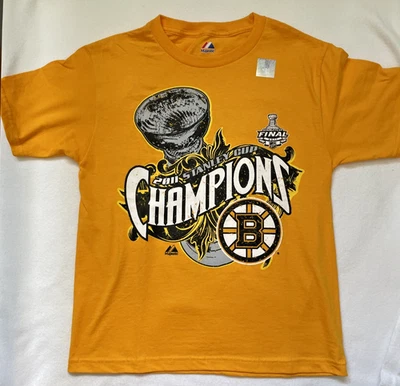 2011 Stanley Cup Champions Boston Bruins T-Shirt Size M NEW DEADSTOCK NHL - Image 1 of 4