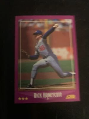 RICK HONEYCUTT 1988 SCORE Baseball Card JSA 40 A'S - Image 1 of 2