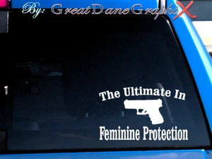 Der ultimative weibliche Schutz - Vinyl Aufkleber Sticker - Farbauswahl - HOHE MENGE - Bild 1 von 2