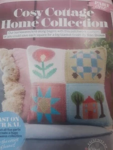 Stunning patchwork cushion knitting pattern delightful designs NEW ORIGINAL - Picture 1 of 1