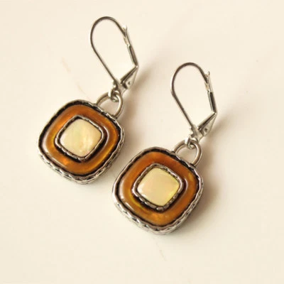 New Lia Sophia Square Drop Earrings Gift Fashion Women Party Holiday Jewelry - Image 1 of 4
