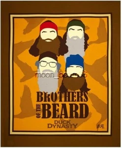 Edredón colgante de pared Duck Dynasty Brothers of the Beard panel superior tela de algodón - Imagen 1 de 4