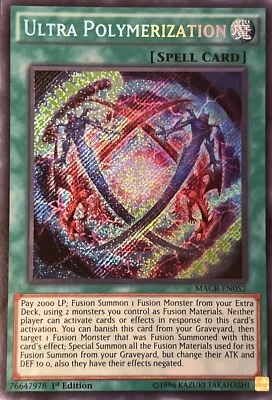 Ultra Polymerization MACR-EN052 1st Edition Secret Rare MP - Image 1 of 4