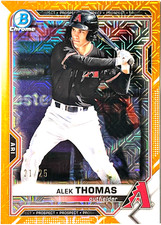 2021 BOWMAN CHROME MEGA BOX PROSPECTS *ORANGE REFRACTORS* #BCP159 ALEK THOMAS/25
