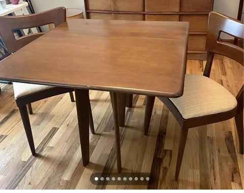 Mid-Century Modern Heywood Wakefield Drop Leaf  Dining Table Only Cover