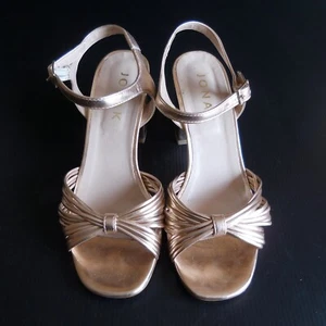 Chaussures escarpins femmes JONAK 36 cuir vintage rose doré Paris France N5179 - Imagen 1 de 12
