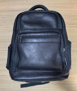 Kenneth Cole Reaction Leather Backpack Black 16" Laptop TSA Friendly - Photo 1/18