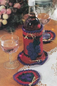 Vineyard Wine Caddy & Coasters crochet pattern instructions - Picture 1 of 1