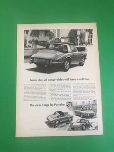 PORSCHE  TARGA 911L 911 L VINTAGE ORIGINAL PRINT AD ADVERTISEMENT PRINTED - Picture 1 of 1