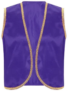 Men Arabian Prince Vest Costume Folk Waistcoat Halloween Cosplay Fancy Outfit - Picture 1 of 56