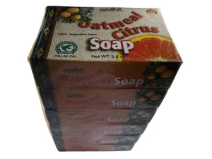 6 Pack- Madina Oatmeal Citrus -100% Vegetable Palm Oil Bar Soap 3.5 Oz - Picture 1 of 3