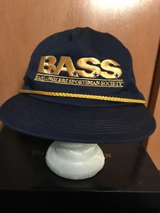 B.A.S.S. Bass Anglers Sportsman Society Snapback Mütze gelb Seil Baseballkappe - Bild 1 von 4