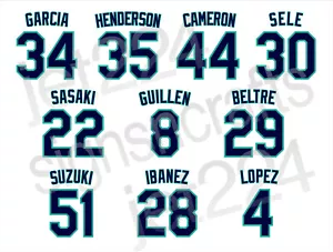 Seattle Mariners DECAL STICKER 00s Garcia Cameron Sele Suzuki Beltre Sasaki + - Picture 1 of 22