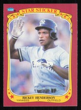 1986 Fleer Star Stickers #53 Rickey Henderson