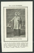 Holy card antique de San Andres Avelino andachtsbild santino image pieuse 