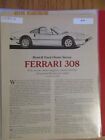 Ferrari#143 Article Owner Survey Ferrari 308 June 1983 2 page
