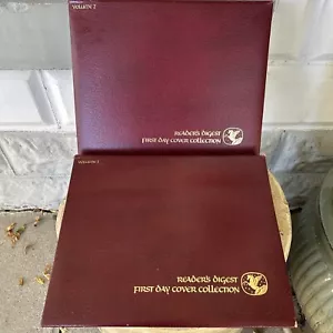 First Day Cover Collection Stamps Pages with Binder Vol. 1 & 2 75 Stamp - Picture 1 of 12