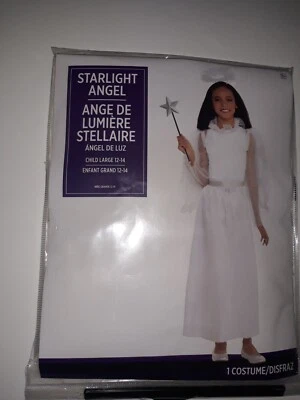 Starlight Angel Niña Blanco Halloween Navidad Niño Disfraz Grande 12/14 NUEVO Foto 1 de 3