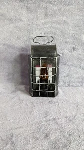Vintage Rustic Primitive Black Tin Hanging Latern Oil Lamp Made In Hong Kong - Picture 1 of 6
