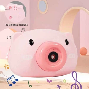 Bubble Machine Automatic Pig Animal Children Bubble Blower Maker Camera Toy Gift - Picture 1 of 7