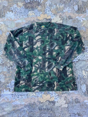 Camisa de Colección Cabela's Camuflada Manga Larga Para Hombre XL Algodón Malla Árbol Real Foto 1 de 4