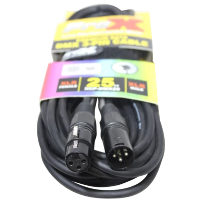 Pro X 25 Ft. DMX XLR3-M to XLR3-F Premium Cable - Image 1 of 3
