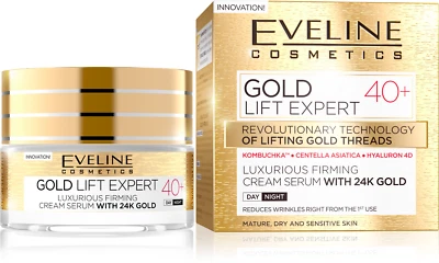 Eveline Cosmetics Gold Lift Expert Cream Serum 24K Gold Firming 40+ - Image 1 of 2
