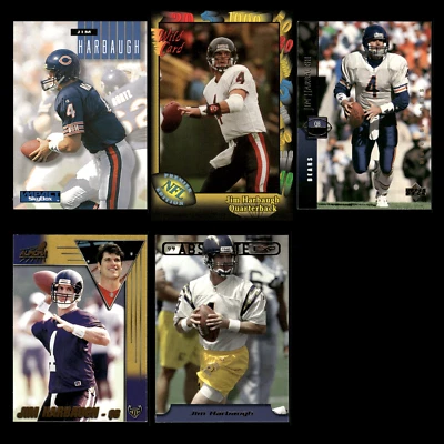 Jim Harbaugh Lot 5 Football Cards 1994 Skybox Impact Chicago Bears Set NFL NM - Image 1 of 4