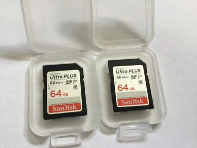 2pcs 64gb SanDisk Ultra SDXC Flash Memory Card  for NIKON CANON SDXc CAMERAS - Image 1 of 2