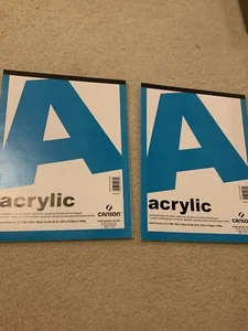 2 Canson Painting Paper Pads Acrylic, Watercolor, And Gouache Acid Free - Picture 1 of 7